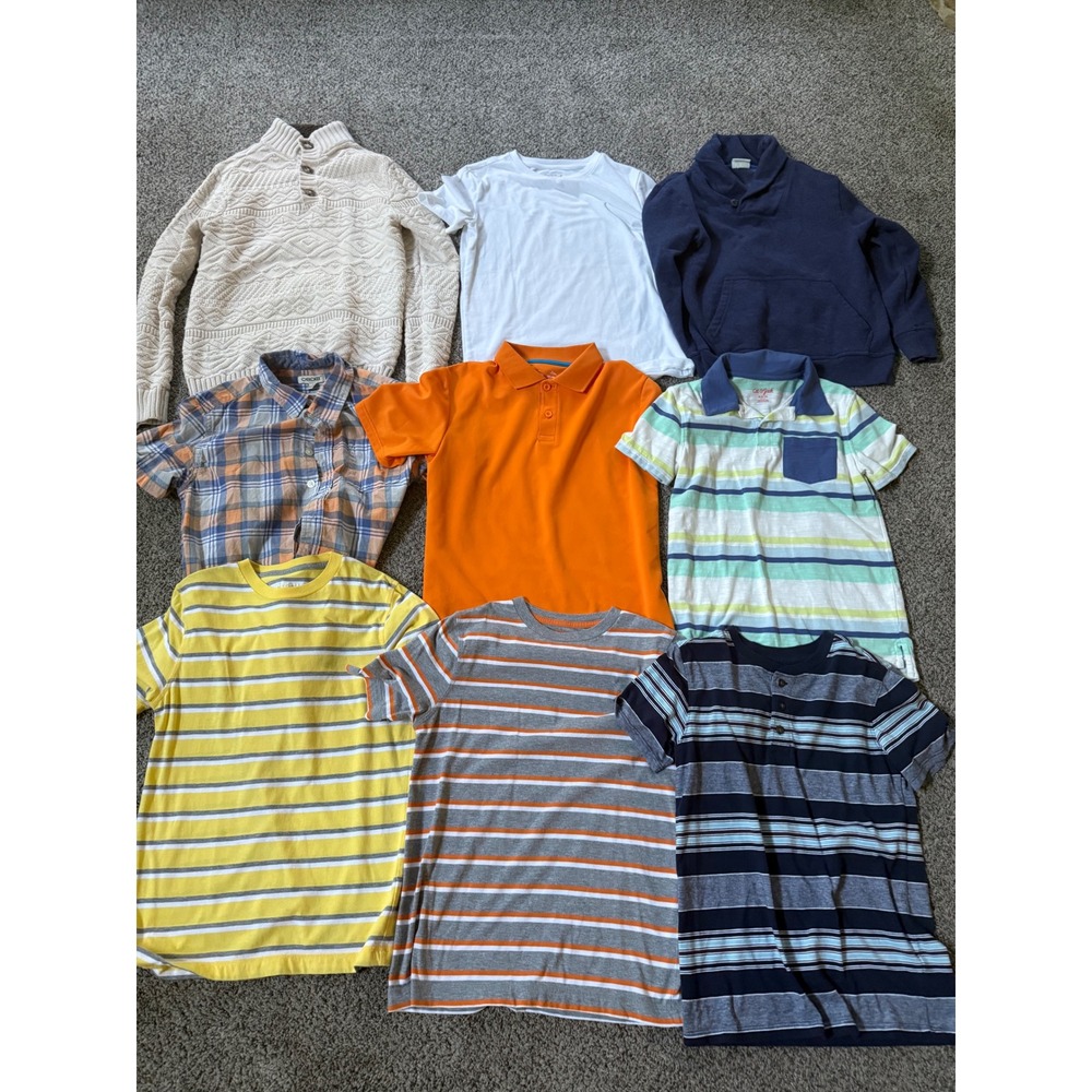 Youth Boys Clothing Lot 9pc Cat & Jack Cherokee Urban Pipeline Size M L 8-14